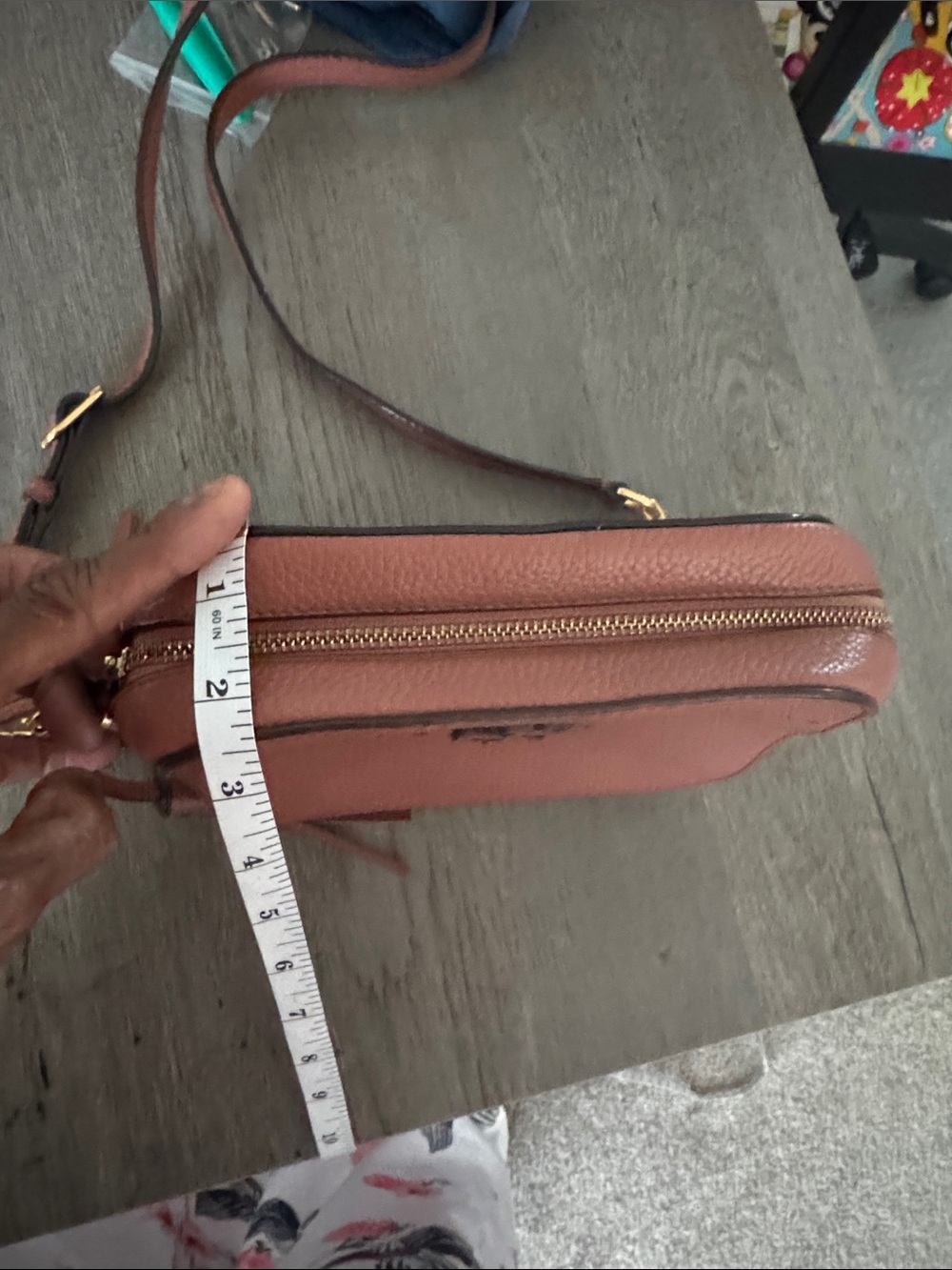 Tory Burch Pebbled Leather Crossbody in Terracotta - Picture 9 of 9